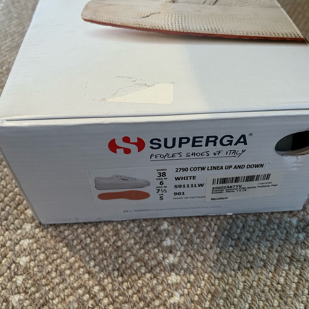 Superga White Platform Sneaker - Picture 2 of 5